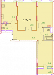 Трёхкомнатная квартира 89.21 м²